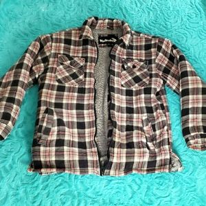 Mens M windbreaker grey flannel jacket
